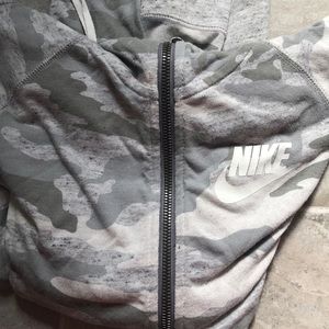 Nike camo zip up